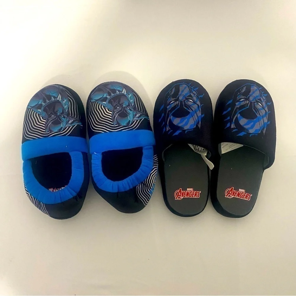 Marvel Black Panther Lot of (2) Slippers Size 13/1 NWOT